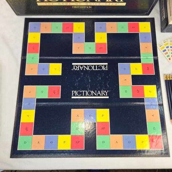 Pictionary First Edition Drawing Game 1985 Vintage Complete Original Pieces - Picture 11 of 16